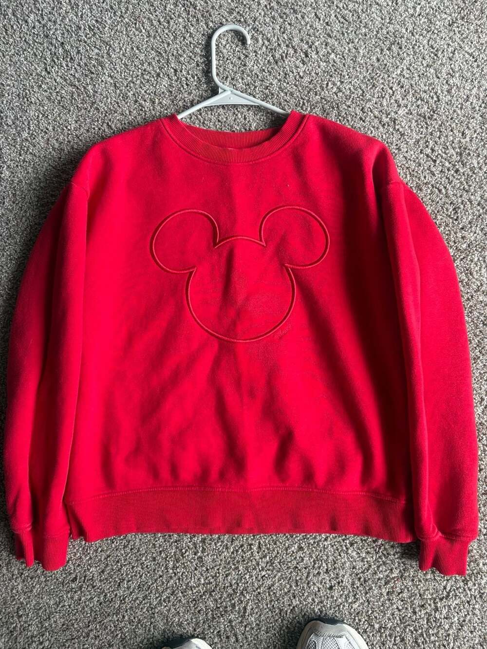 H&M Mickey Mouse Crewneck Sweatshirt Size S Red